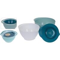 Mengkommen 3 Stuks Wit/Blauw/Groen - thumbnail