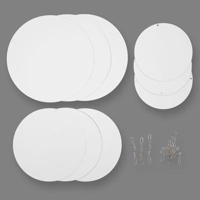 Creativ Company Mobielen blanco, d 12+15+18 cm, 300 gr, 4 set/ 1 doos