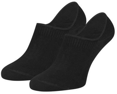 2-paar onzichtbare Footies bamboe - Lage bamboe sneakersokken - Kousenvoetjes voor dames en heren - 42 - Zwart - 42 - 42 - 42 - 42 - 42 - 42