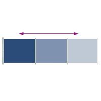 Tuinscherm uittrekbaar 600x160 cm blauw - thumbnail