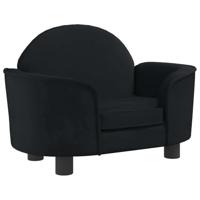 VidaXL Hondenmand 66x40x45 cm fluweel zwart - thumbnail