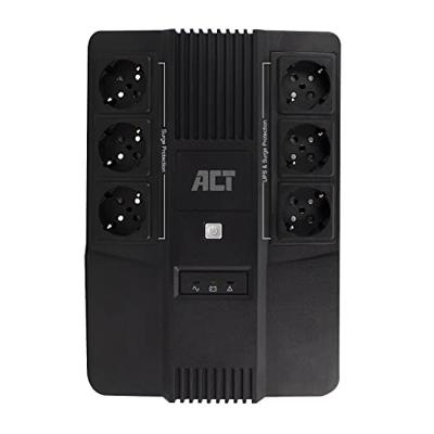 ACT Connectivity Line Interactive UPS 600VA - met 6 geaarde stopcontacten
