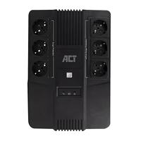 ACT Connectivity Line Interactive UPS 600VA - met 6 geaarde stopcontacten - thumbnail