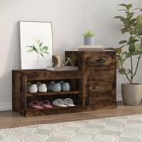 VidaXL Schoenenkast 100x42x60 cm bewerkt hout gerookt eikenkleurig - thumbnail