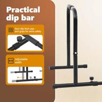 VidaXL Dip bar zwart 116 x 66 x 74,5 cm gepoedercoat staal - thumbnail