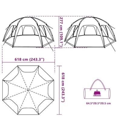 Partytent waterdicht grijs - thumbnail
