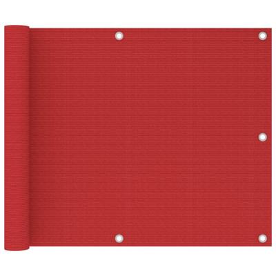 VidaXL Balkonscherm 75x600 cm hdpe rood VidaXL Balkonscherm 75x600 cm hdpe rood
