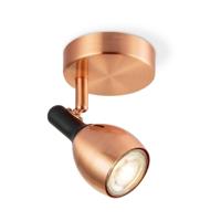 Light depot - LED opbouwspot Novi Ø 9,5 cm - koper/zwart - Outlet - thumbnail