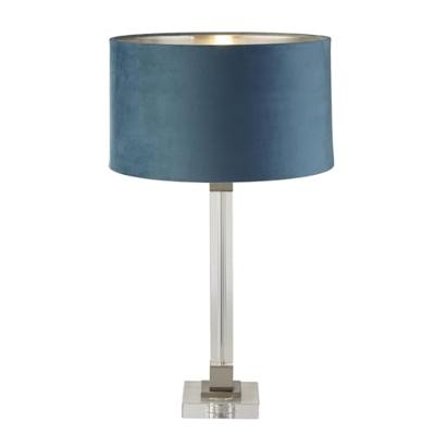 Searchlight Design tafellampScarborough goud met blauwe kap - EU67521TE