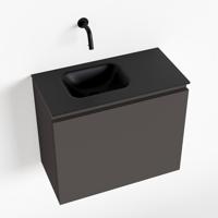 MONDIAZ OLAN 60cm toiletmeubel dark grey. LEX wastafel urban links geen kraangat - thumbnail