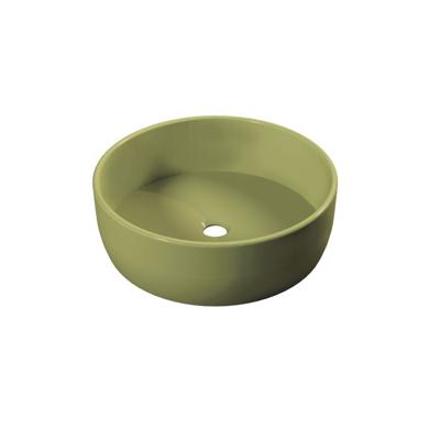Opbouw Wastafel Rond Wiesbaden Avant 37 cm Olijfgroen Licht Opbouw Wastafel Rond Wiesbaden Avant 37 cm Olijfgroen Licht