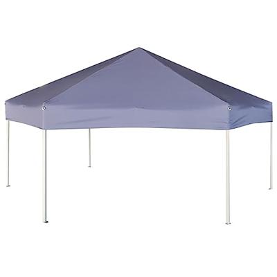 VidaXL Partytent met zijwanden pop-up zeshoekig 3,6x3,1 m donkerblauw - thumbnail