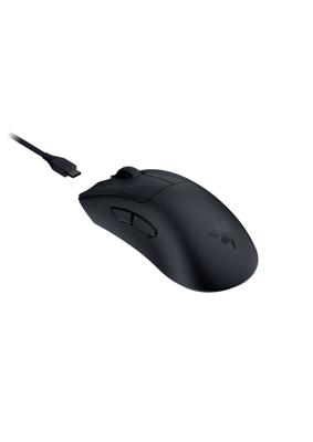 Razer DeathAdder V3 Pro draadloze gamingmuis + HyperPolling draadloze dongle: 63 g lichtgewicht - optische schakelaars Gen-3 - Focus Pro 30K optische sensor - 5 programmeerbare knoppen - 90 uur