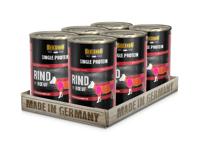 Belcando Single Proteïne-blikje, 6 x 400 g runderen, gevarieerd natvoer voor honden, monoproteïne natvoer - thumbnail