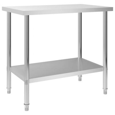 VidaXL Keukenwerktafel 100x60x85 cm roestvrij staal VidaXL Keukenwerktafel 100x60x85 cm roestvrij staal