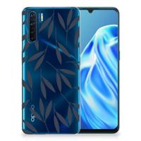 OPPO A91 | TPU Case | Leaves Blue - thumbnail