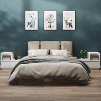 Nachtkastjes 2 st 60x34x51 cm massief grenenhout wit - thumbnail