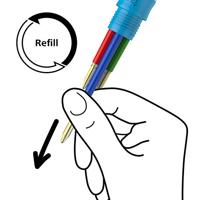 Schneider Schreibgeräte 10 stuk(s) Take 4 138049 Balpen meerkleurig Kleur inkt: Zwart, Rood, Blauw, Groen N/A - thumbnail