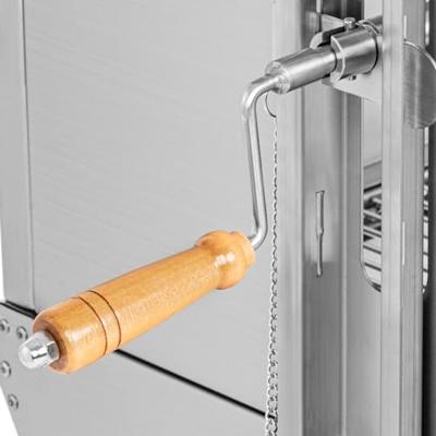 Speenvarkengrill - met motor - 40 kg - lengte grillspit: 138 cm - RVS - windbescherming - Royal Catering