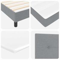 Boxspringbed met matras Lichtgrijs 160 x 200 cm Stof - thumbnail