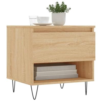Salontafels 2 st 50x46x50 cm bewerkt hout sonoma eikenkleurig