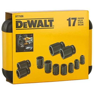 DeWALT DT7506 Krachtdoppenset 1/2" Vierkant | kort | 17-delig - thumbnail