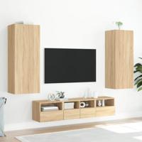 Tv-wandmeubel 40,5x30x102 cm bewerkt hout sonoma eikenkleurig - thumbnail