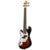 Kala Solid Body 4-String Fretted U-Bass Left Handed Tobacco Burst linkshandige elektrische basgitaar met gigbag - thumbnail