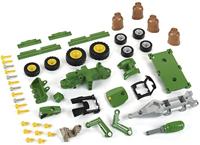 Theo Klein John Deere trekker met voorlader en transport aanhanger 1:24 - thumbnail