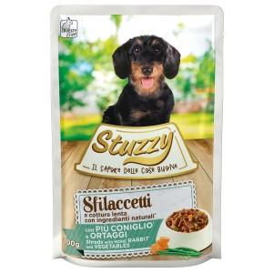 STUZZY Shreds with rabbit and vegetables - nat hondenvoer - 100 g