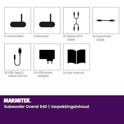 Marmitek Subwoofer Anywhere 640 Audio accessoire Zwart - thumbnail