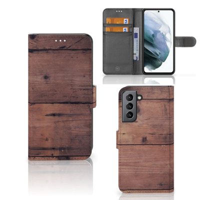 Samsung Galaxy S21 FE | Book Style Case | Old Wood
