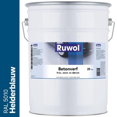 Ruwol Betonverf Helderblauw (RAL 5010) 20 liter