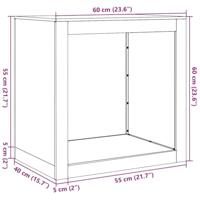 VidaXL Brandhoutrek 60x40x60 cm weervast staal - thumbnail