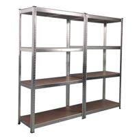 Profeco 2x Heavy Duty Opbergrek - RVS - 160x80x40 cm - 100kg per plank - thumbnail