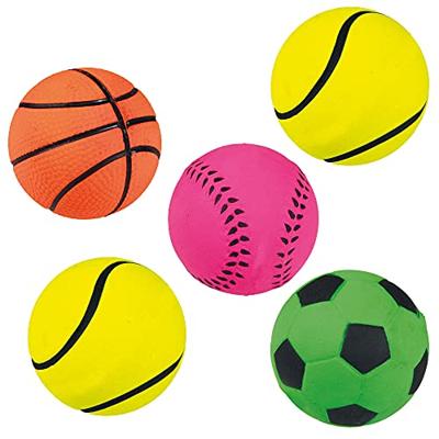 TRIXIE DRIJVENDE SCHUIMRUBBER NEON BAL ASSORTI 6X6X6 CM 24 ST