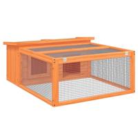 VidaXL Konijnenhok 117,5x97x47,5 cm massief grenenhout bruin - thumbnail