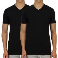 Claesens Stretch T-Shirt Black V-neck TWO PACK ( CL 1223) - thumbnail