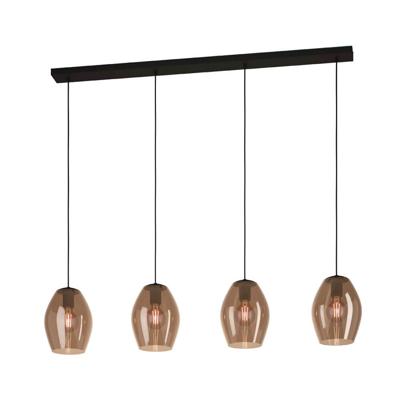 Stars of Light Amber glass hanging lampEstanys 1 4-light - 390162