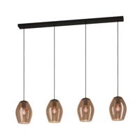 Stars of Light Amber glass hanging lampEstanys 1 4-light - 390162 - thumbnail