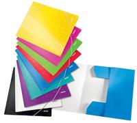 Leitz WOW elastomap met 3 kleppen, uit karton, A4, rood - thumbnail