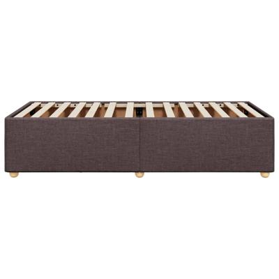 Bedframe zonder matras 100x200 cm stof donkerbruin