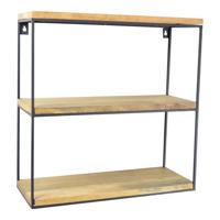 Urban Interiors Wandrek 'Wally' Mangohout en metaal, 45 x 45cm - thumbnail