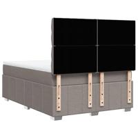 Boxspring met matras stof taupe 140x200 cm - thumbnail