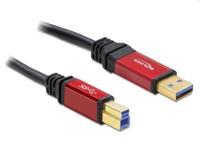 Delock 82759 USB-kabel USB 3.2 Gen1 USB-A stekker, USB-B stekker 5.00 m Rood, Zwart Vergulde steekcontacten, UL gecertificeerd - thumbnail