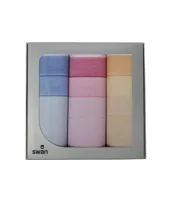 3 stuks Dames zakdoeken Wendy - Cadeauverpakking katoenen zakdoeken - thumbnail