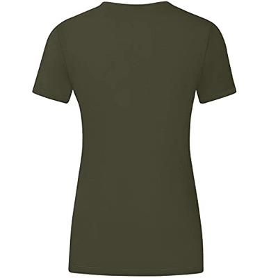 JAKO 6160D T-Shirt Promo Dames - Kaki/Fluogroen - 36