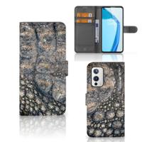 OnePlus 9 | Telefoonhoesje | Met pasjeshouder | Krokodillenprint - thumbnail