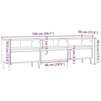 Tv-meubel 150x30x44,5 cm bewerkt hout oud houtkleurig - thumbnail