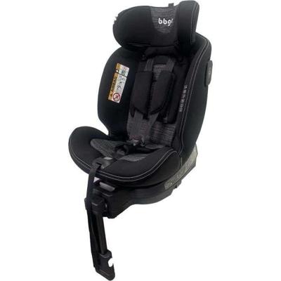 Draaibare autostoel - BBGO - Blissrider - Geboorte tot 12 jaar - I-SIZE 40-150 cm - ISOFIX - Zwart en grijs - Kunstleer